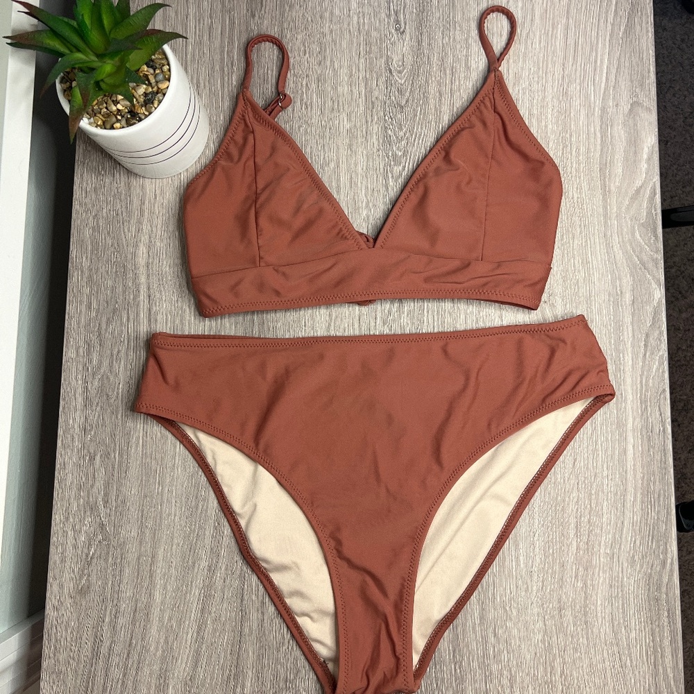 Cupshe tan/ brown bikini
